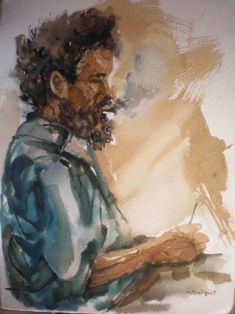 Sueño de Grandeza Watercolour Paper Figure Painting