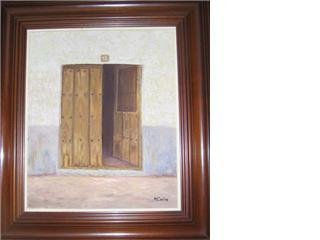 puerta de mi barrio Oil Canvas Others