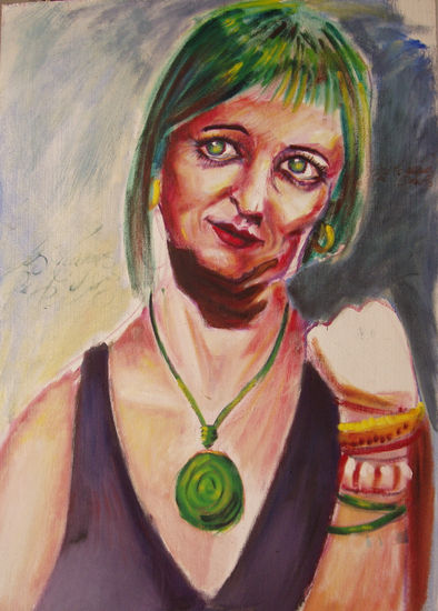 La caprichosa Oil Panel Portrait