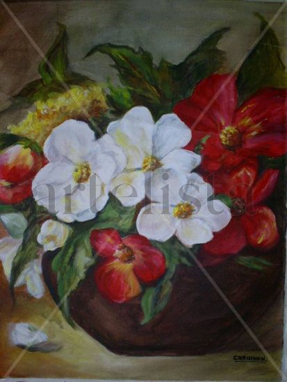 SUTILEZA FLORAL- 6 Acrylic Textile Floral Painting