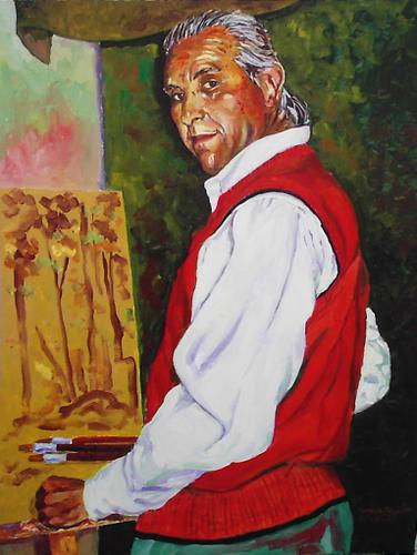 hernan droguett Oil Canvas Figure Painting