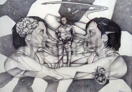 Entre el cielo y la...