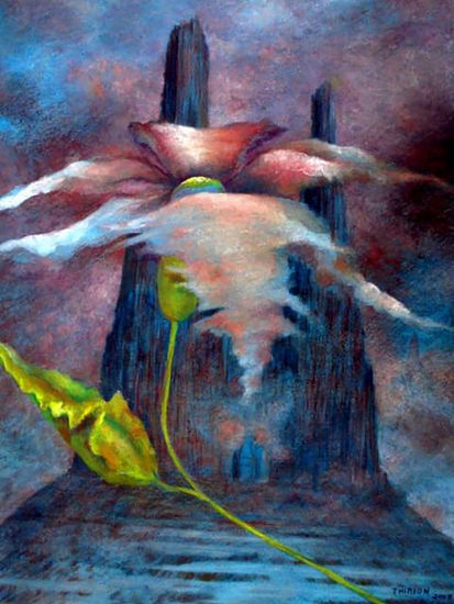 La Cathédrale de la Terre. Oil Card Landscaping