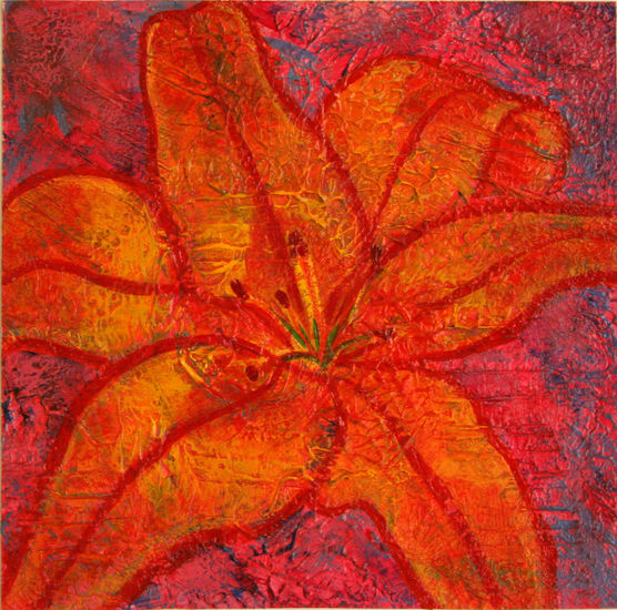 Lilium04 Acrylic Paper Floral Painting