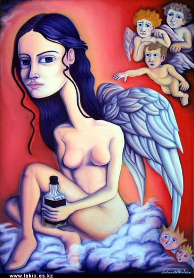 Los vicios de Angelica Oil Canvas Figure Painting