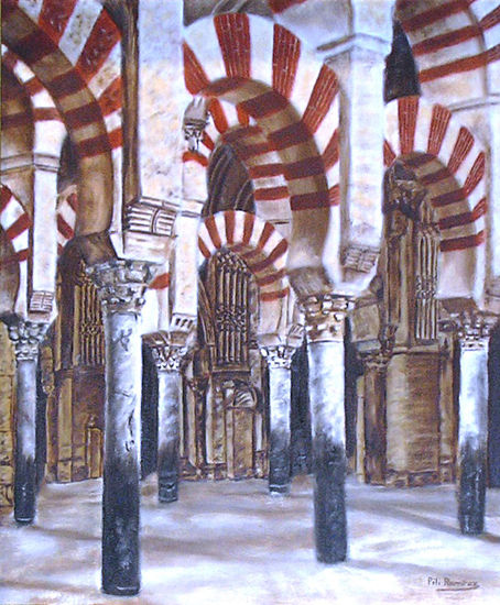 Arcos de la Mezquita Oil Canvas Landscaping