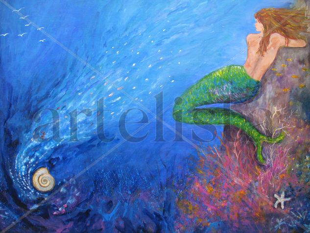 El Caracol y la Sirena Acrylic Canvas Others