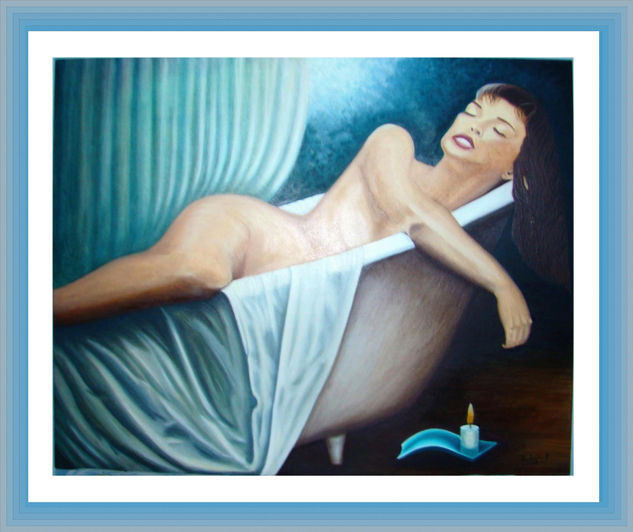 A LA HORA DEL RELAX SENSUALMENTE Oil Canvas Nude Paintings