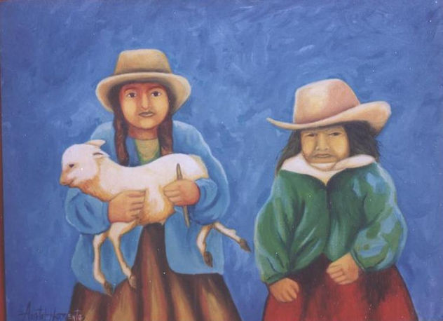 las niñas campesinas y el cabrito