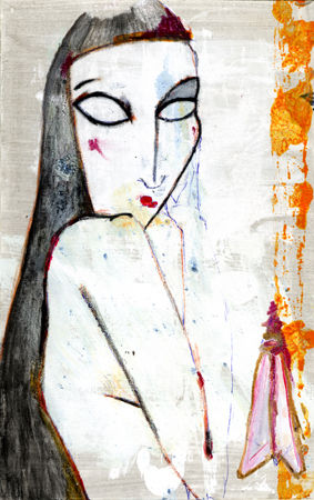 POLILLAS III Mixed media Paper Figure Painting