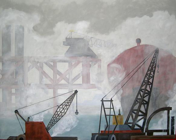 niebla en el puerto