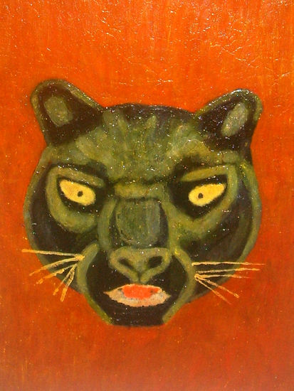 Gato negro Others Canvas Animals