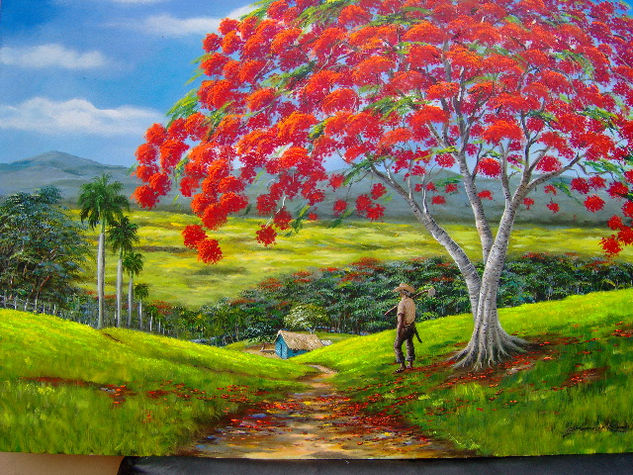 DE REGRESO A CASA Acrylic Canvas Landscaping