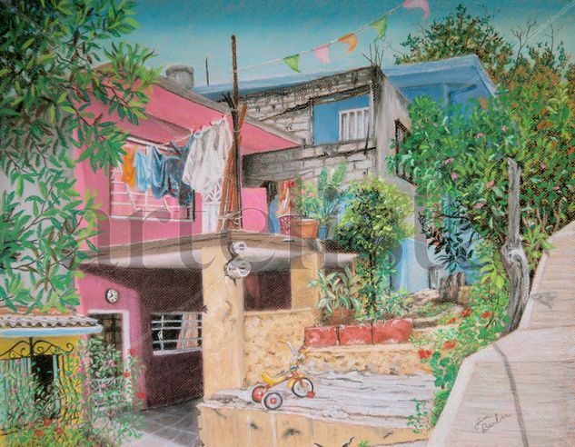 La Vecindad Pastel Paper Landscaping