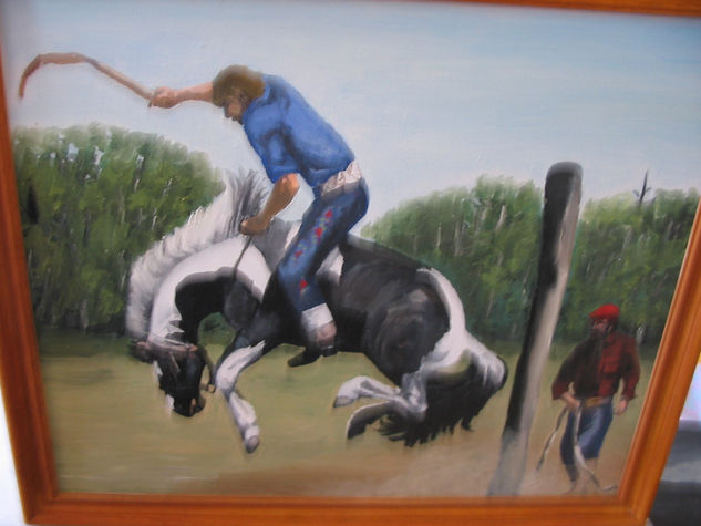 Gaucho Domando Oil Canvas