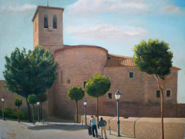 Iglesia de Santorcaz Oil Canvas Landscaping