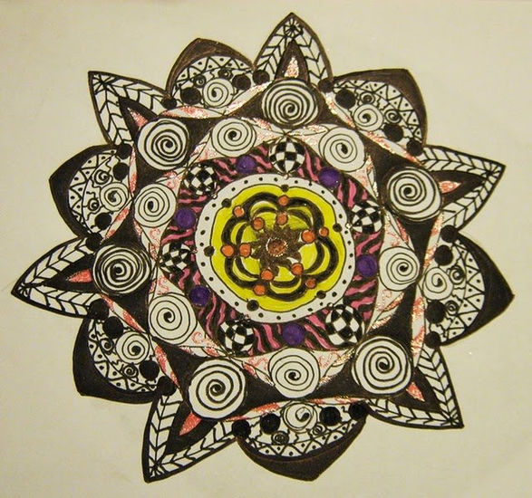 MANDALA CON COLOR Tinta