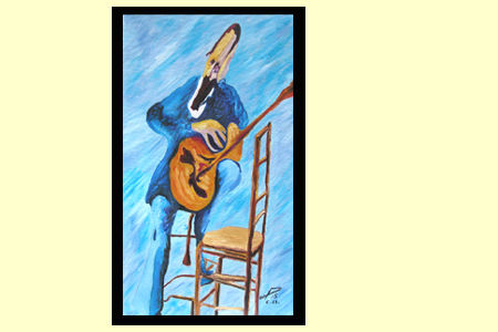 guitarrista 1 Oil Canvas