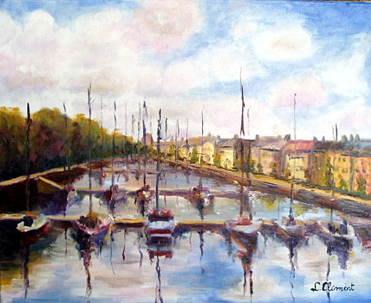 Caen Oil Canvas Marine Painting