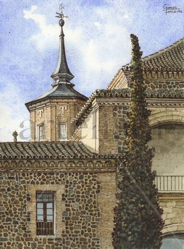 Santa Cruz desde la Plaza de la Concepción.Toledo.