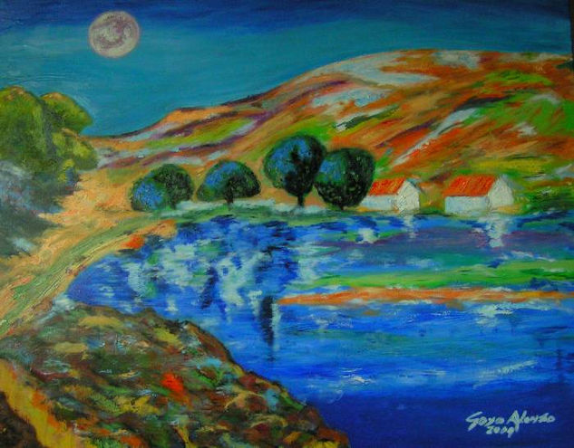 al borde del lago (VENDIDO) Oil Canvas