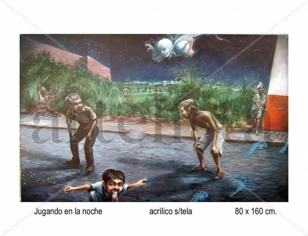 jugando en la noche