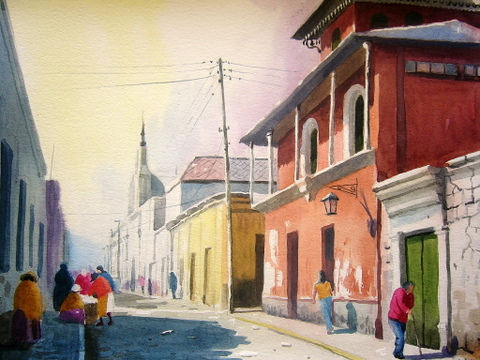 Palacio Viejo Watercolour Card Landscaping