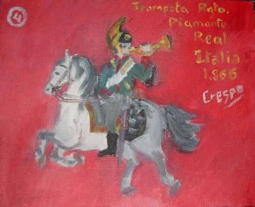 Soldados Corneta del regimiento del Piamonte