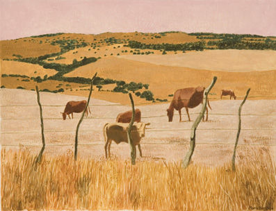 Vacas de Tarifa Oil Canvas Landscaping