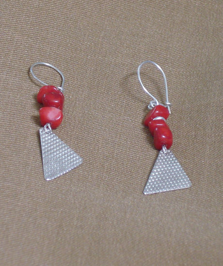 Aretes con coral 