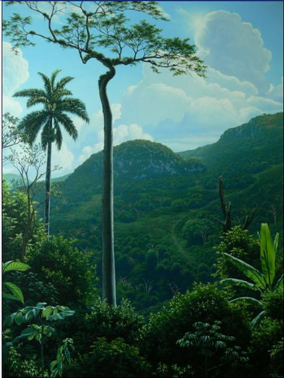 Donde crece la ceiba Óleo Lienzo Paisaje