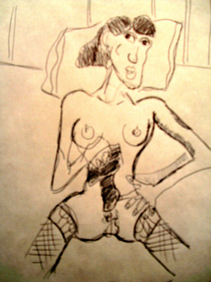 Desnudo con Camara II Charcoal