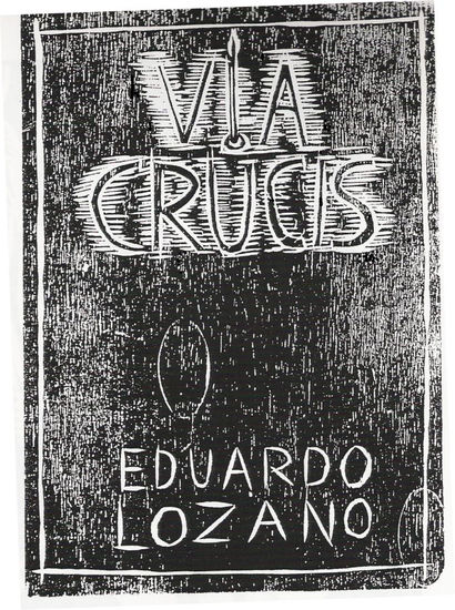 Portada de carpeta Via Crusis Woodcut