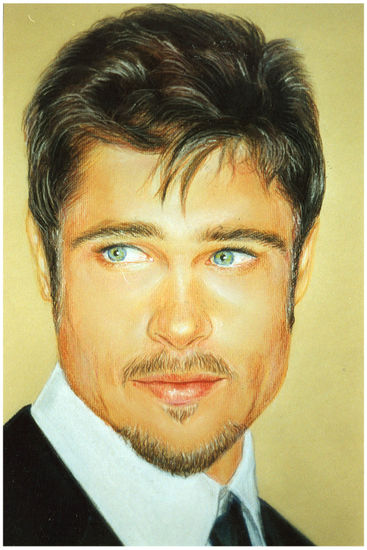 Brad Pitt Pastel Card