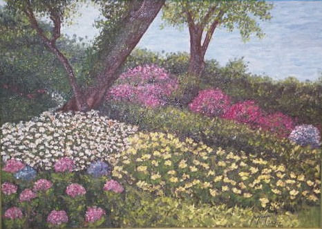 Portofino Oil Panel Landscaping