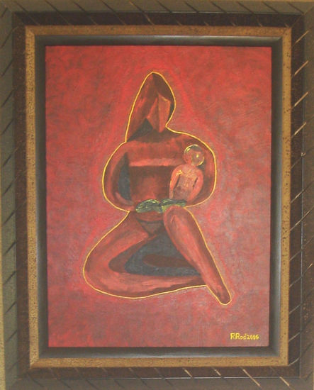 Cuentos De Una Madre Acrylic Canvas Figure Painting