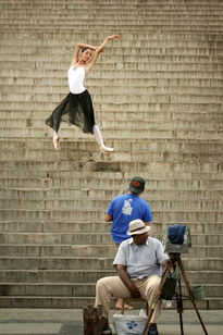 Bailarina y fotógrafos