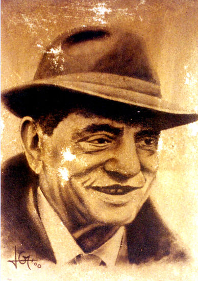 Buñuel 2 Oil Canvas Portrait