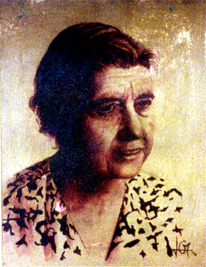 María Moliner 2 Oil Canvas Portrait