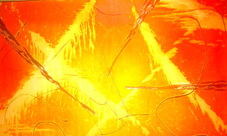 arena y óleo. abstracto