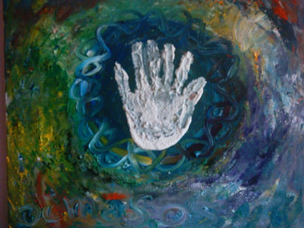 The hand powers.