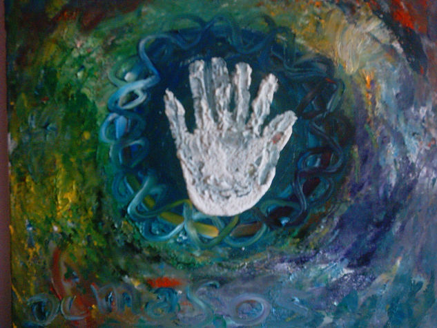 The hand powers. Oil Canvas