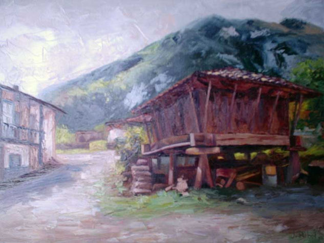 Horreo Óleo Lienzo Paisaje