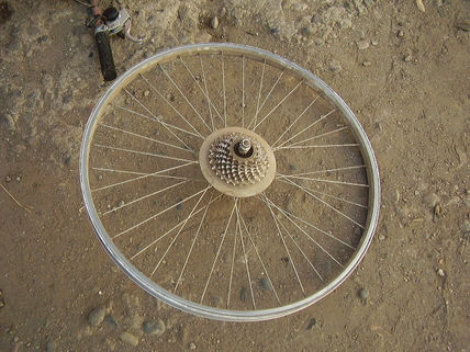 Rueda sobre tierra