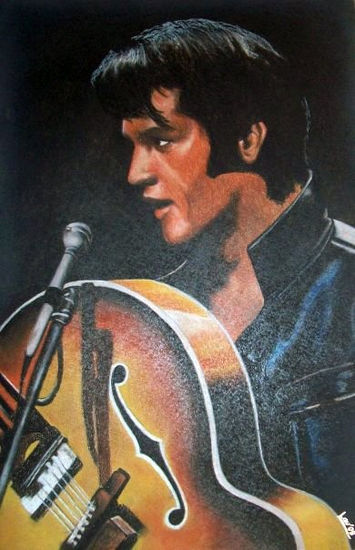 Elvis Pastel Papel Retrato