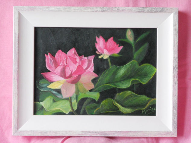 FLOR ROSA Oil Canvas Floral Painting