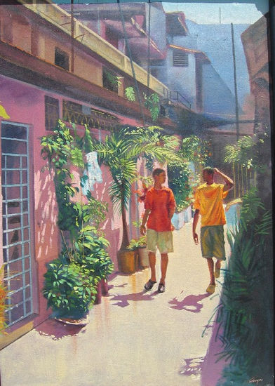 Vecinos Oil Canvas Landscaping