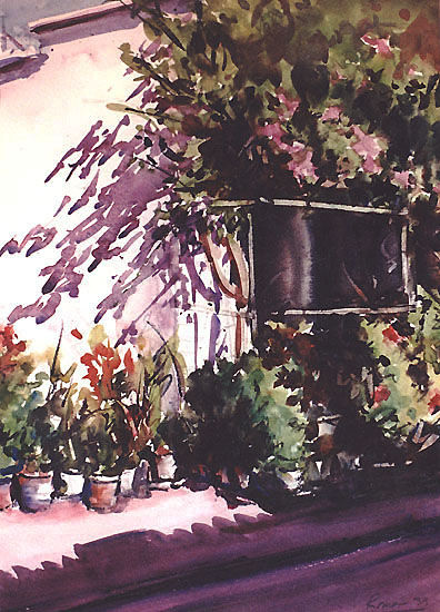 La siesta Watercolour Canvas