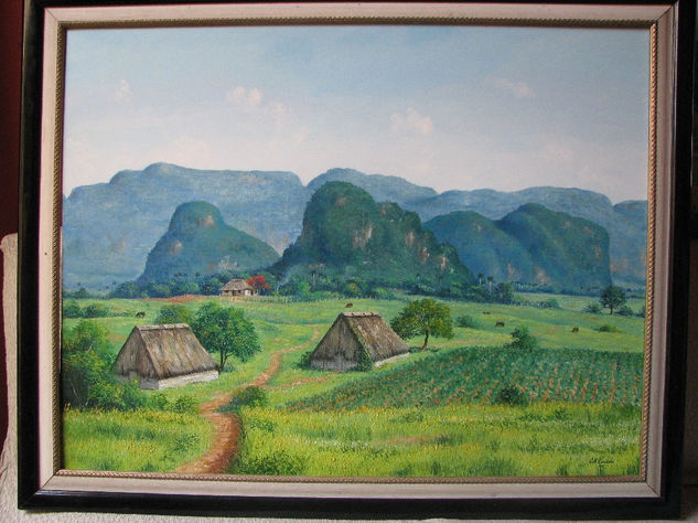 Bohíos y Mogotes Oil Canvas Landscaping