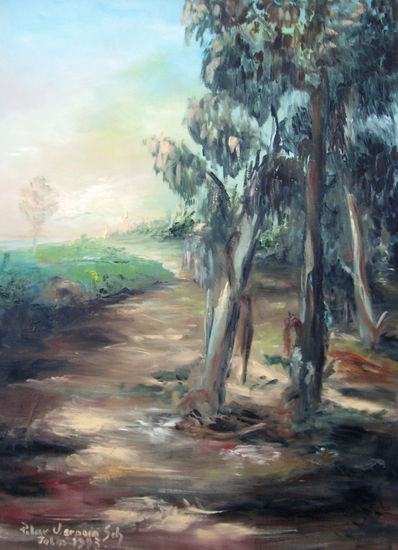 Cerca de Linda Loma Oil Canvas Landscaping